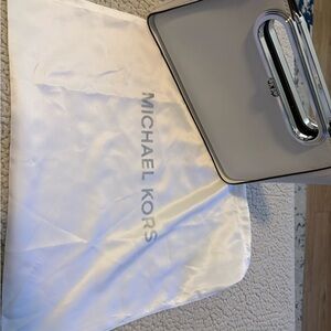 Michael Kors Mini Bag in White with Silver Hardware